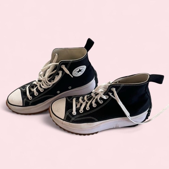 Black Converse Run Star Hike Canvas Platform Hightops - Picture 4 of 6